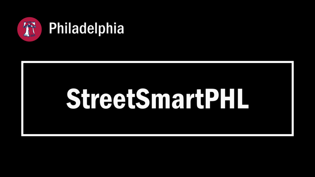 A cover of a page with the title "StreetSmartPHL" in Philadelphia (Pennsylvania, USA).