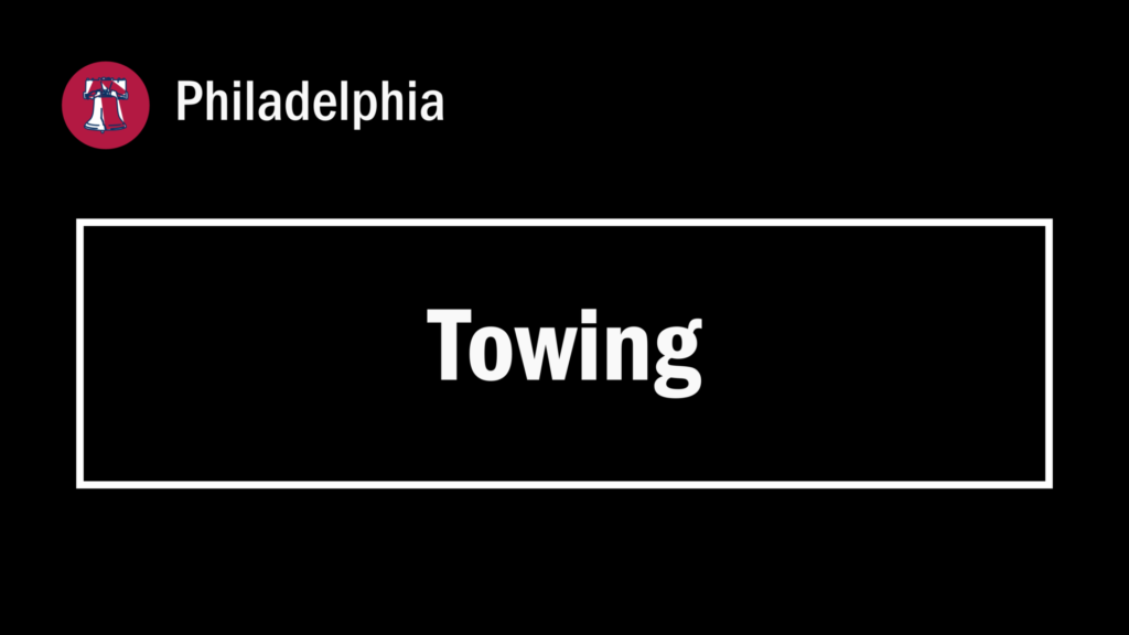 A featured image of a page with the title "Towing" in Philadelphia (Pennsylvania, USA).